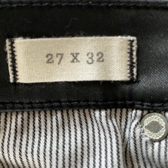 Madewell Skinny Skinny Black Waxed Jean SZ 27 - Picture 9 of 11